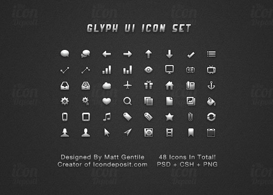 Glyph UI Icon Set - Symbols, Signs, Glyph and Simple Icon Set