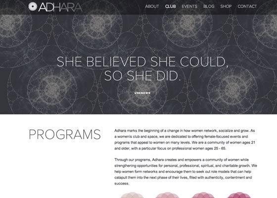 Adhara NY - 25 Awesome Examples of White Space in Web Design