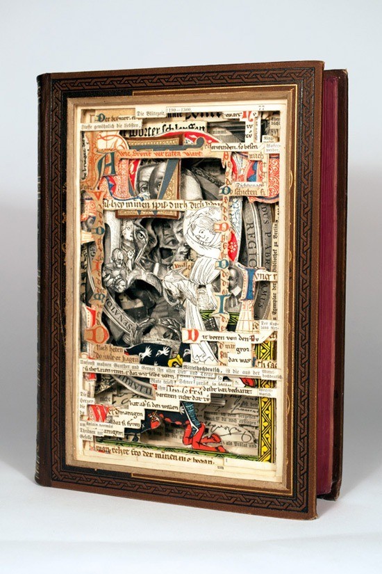 Book art sculpting 1 - Fascinating Book Sculptures By Various Artists