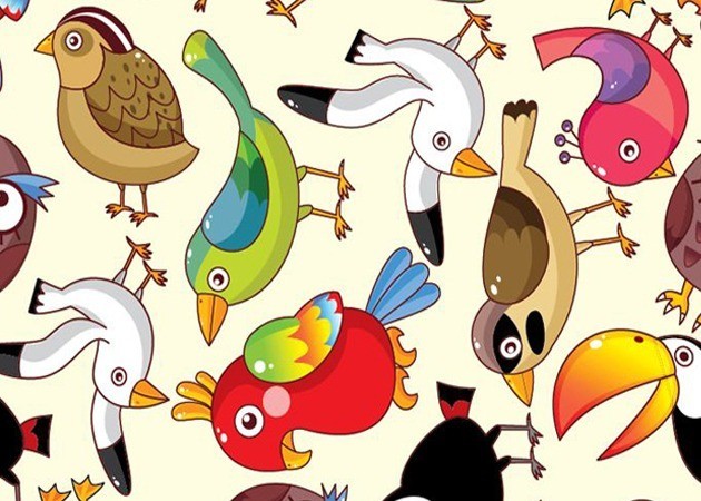 funnybard l - Colorful Funny Birds Vector
