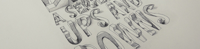 lex wilson life a series of ups and downs 800x198 - Creative and Inspiring 3D Typography