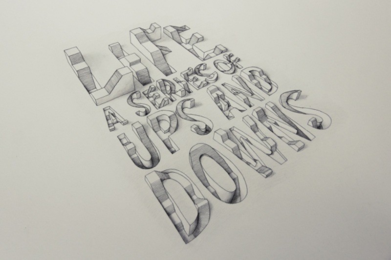 lex wilson life a series of ups and downs - Creative and Inspiring 3D Typography