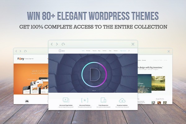 elegantthemes giveaway - Win 1 of 3 Elegant Themes Membership Accounts