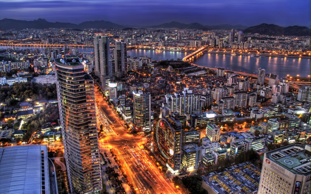 City Night Of Seoul Wallpaper Desktop Wide HD 1024x640 - 20 Free HD Cities Wallpapers