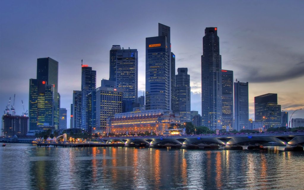 Singapore City Night Wallpaper Widescreen HD 1024x640 - 20 Free HD Cities Wallpapers