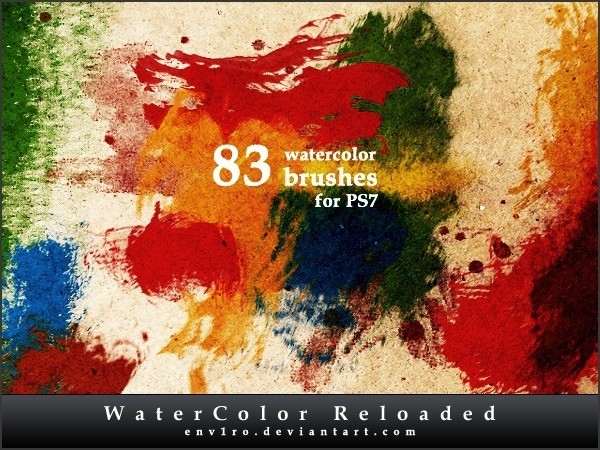 watercolor reloaded by healthfamily d4zyk3r - 30+ Sets of Free Photoshop Paint Brushes