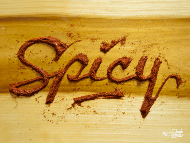 spicy full for site 624x468 - Delicious Food Typography Designs