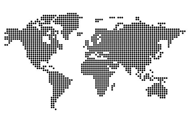 Dot Global Map Vector - World Map Vector Free Collection - 25 Vector Designs