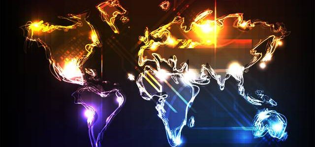 Light World Map Vector