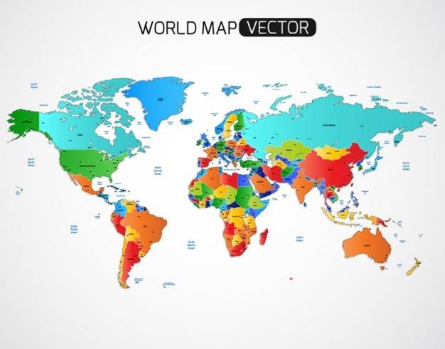 World map vector - World Map Vector Free Collection - 25 Vector Designs