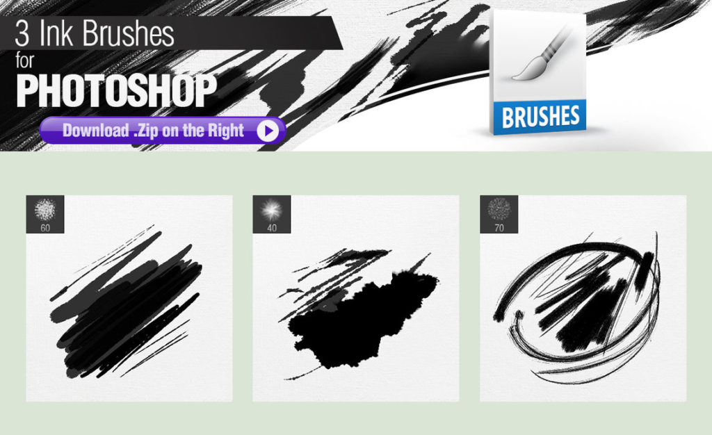 3 ink brushes for photoshop by pixelstains d8l9j23 1024x626 - Free Ink and Watercolor Brushes for Photoshop