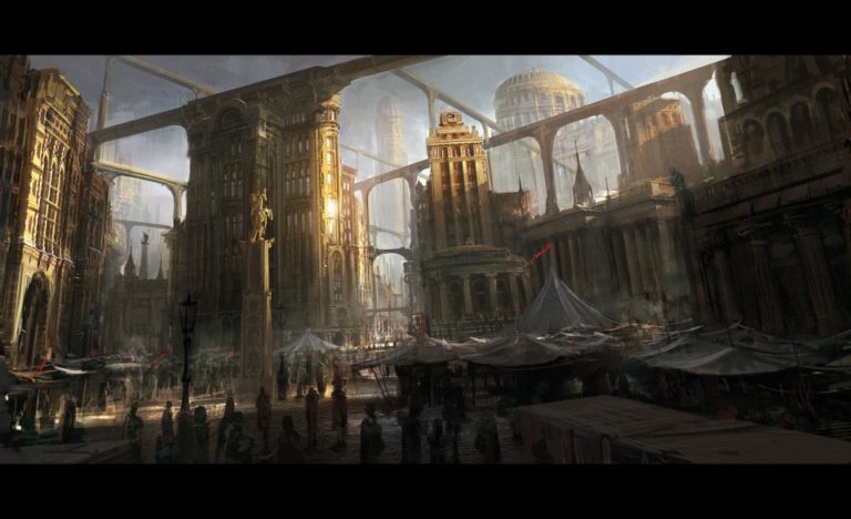 bridges concept art andree wallin 768x468 - Concept Art and Matte Paintings from Andree Wallin