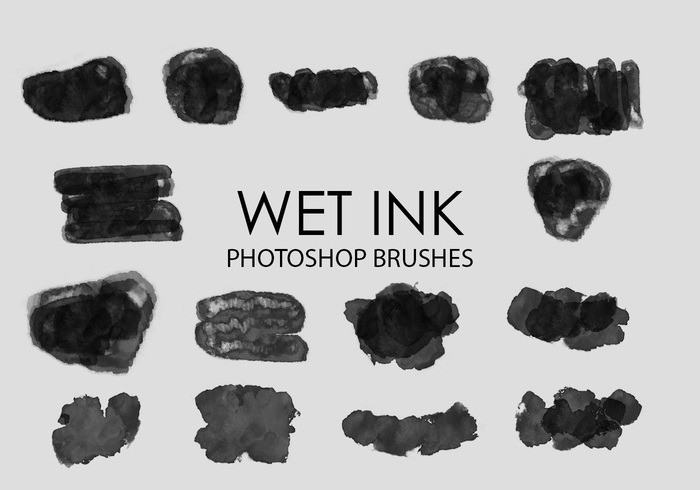 free wet ink photoshop brushes 3 - Free Ink and Watercolor Brushes for Photoshop