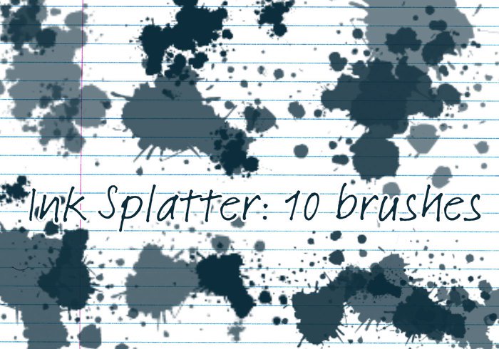 ink splatter brushes - Free Ink and Watercolor Brushes for Photoshop