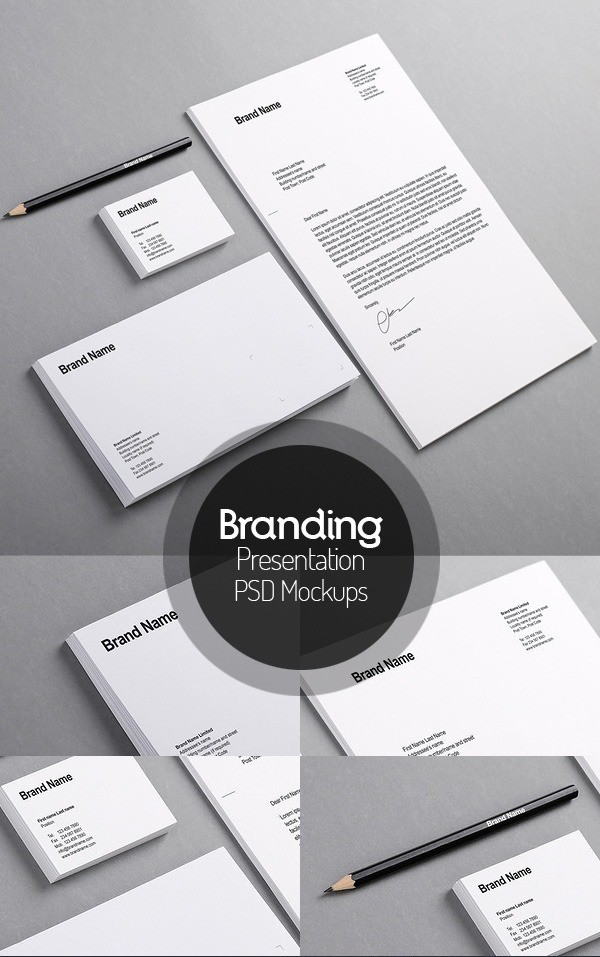 BrandingIdentityMockUp - 60+ Branding, Identity & Stationery Free PSD Mockups