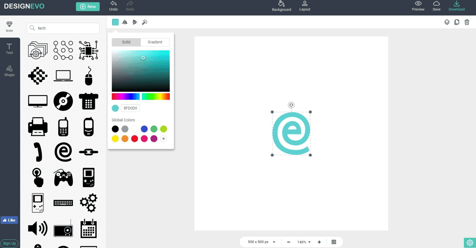 word image 1 - Make Professional Logos Online with DesignEvo Logo Maker